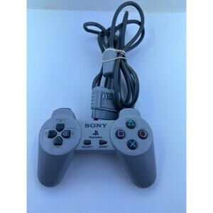 Sony PlayStation PS1 Official OEM Gray Controller SCPH-1080 Tested Working!
